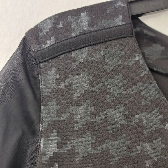 Robert Kitchen Womens Long Sleeve Houndstooth Dress Large Black Canada New - Picture 3 of 13